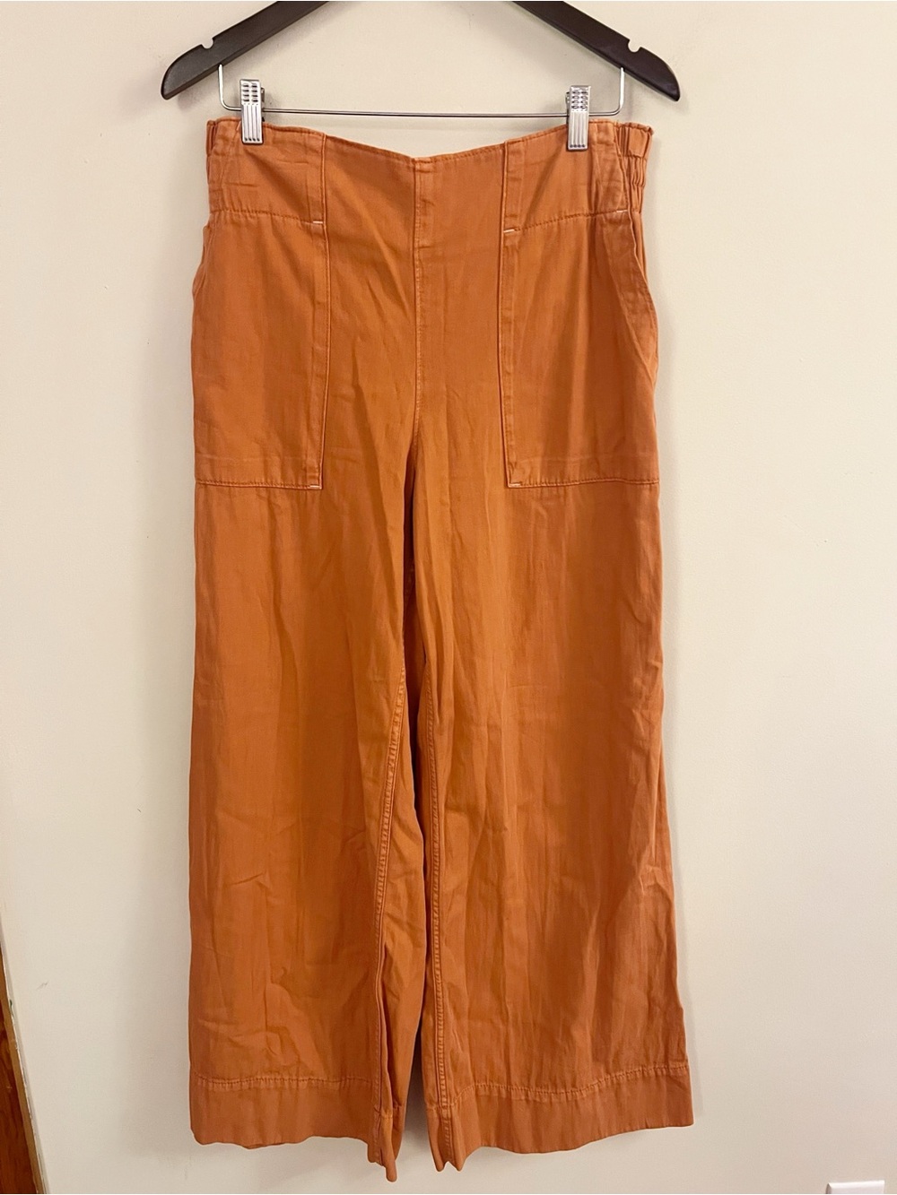 Free People We The Free Breezy Denim Pull-On Jeans Red Mango Size Medium - Picture 4 of 12